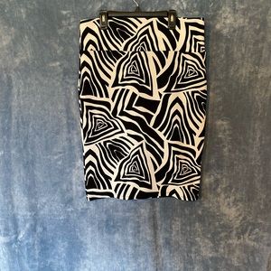 Black & White Pencil Skirt
